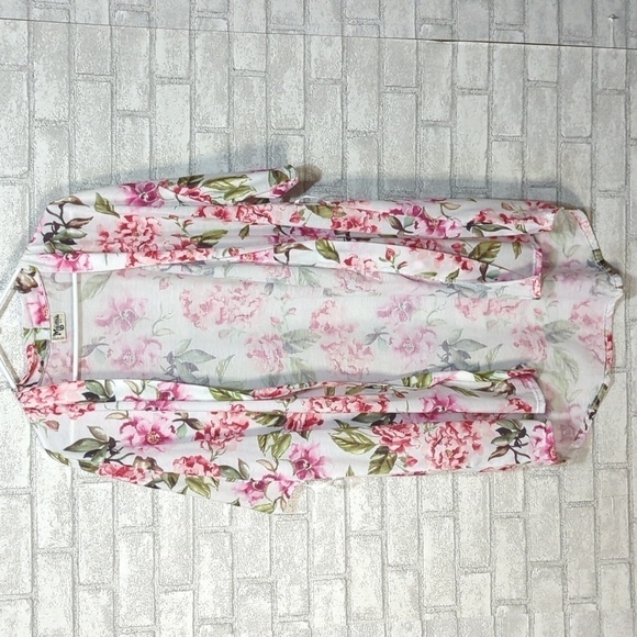 Show Me Your Mumu White Floral Robe Size O/S Missing Sash - Picture 1 of 5